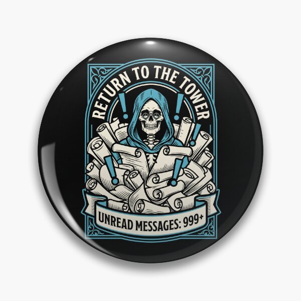 Item preview, Skeleton Scribe Unread Messages Tower Graphic designed and sold by SplashTastic.