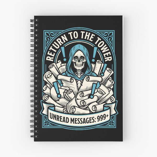 Item preview, Skeleton Scribe Unread Messages Tower Graphic designed and sold by SplashTastic.