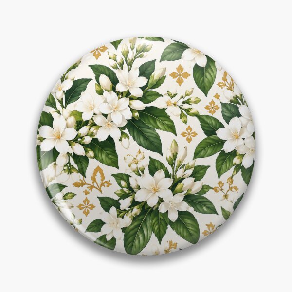 Item preview, Filipino Sampaguita Botanical Pattern – Philippine National Flower designed and sold by RJACreative.