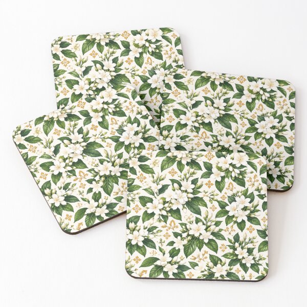 Item preview, Filipino Sampaguita Botanical Pattern – Philippine National Flower designed and sold by RJACreative.