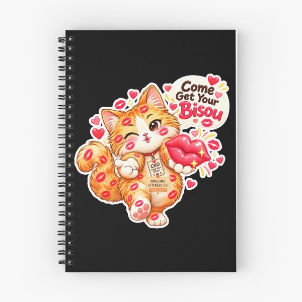 Item preview, BISOU KISS CAT2 BY NAGGINGSTICKERSCO.COME GET YOUR BISOU! COLLECTION | BLACK Edition | No.01 designed and sold by LaMaisonOfMY.