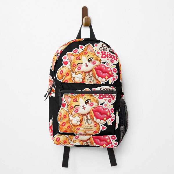 Item preview, BISOU KISS CAT2 BY NAGGINGSTICKERSCO.COME GET YOUR BISOU! COLLECTION | BLACK Edition | No.01 designed and sold by LaMaisonOfMY.