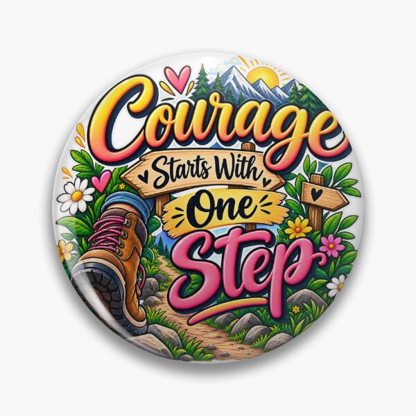 Item preview, Courage Starts With One Step designed and sold by KrithigaArts.
