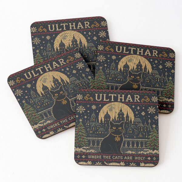 Item preview, Ulthar Ugly Christmas Sweater | Lovecraftian Christmas Cats designed and sold by Extravanganzza.