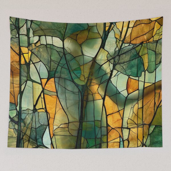 Item preview, Nouvessence - Hidden Woman Among Ginkgo Leaves in Art Nouveau Style (40/44) designed and sold by sabantha.
