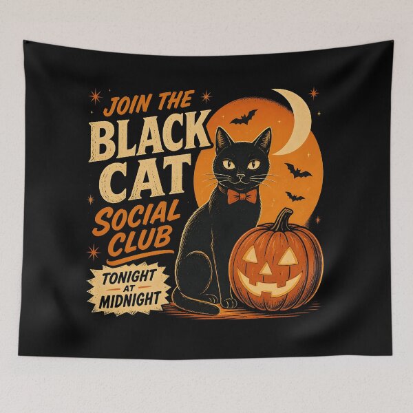 Item preview, Join The Black Cat Social Club Halloween designed and sold by LiviuGligoros.