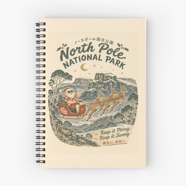 Item preview, North Pole National Park Aussie Christmas Santa Kangaroo Sleigh Blue Mountains designed and sold by Yellowriversss.
