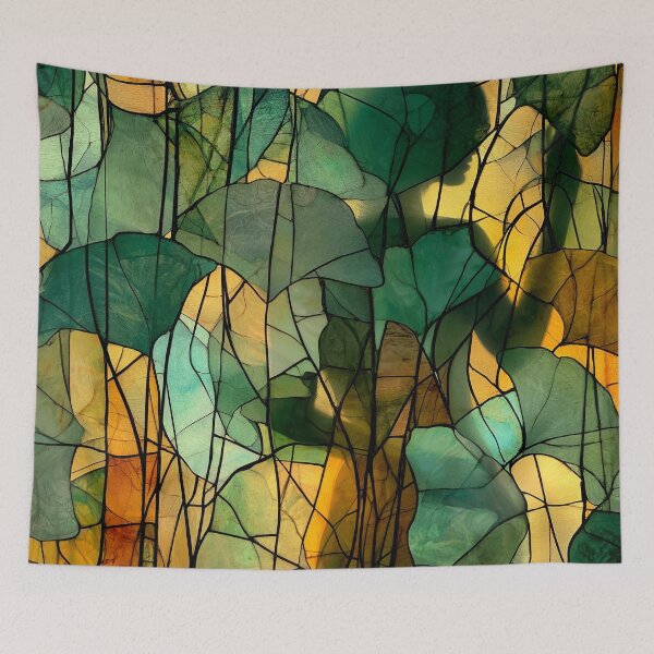 Item preview, Nouvessence - Hidden Woman Among Ginkgo Leaves in Art Nouveau Style (41/44) designed and sold by sabantha.