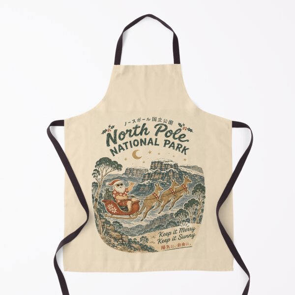 Item preview, North Pole National Park Aussie Christmas Santa Kangaroo Sleigh Blue Mountains designed and sold by Yellowriversss.
