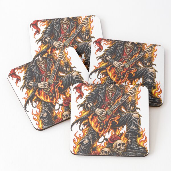 Item preview, Gothic Skull Fire Rock Roll Dark Streetwear designed and sold by Ghost Of Chill.