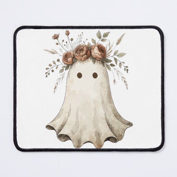 Item preview, Boho Aesthetic Cute Ghost with Floral Crown designed and sold by Angellacelin.