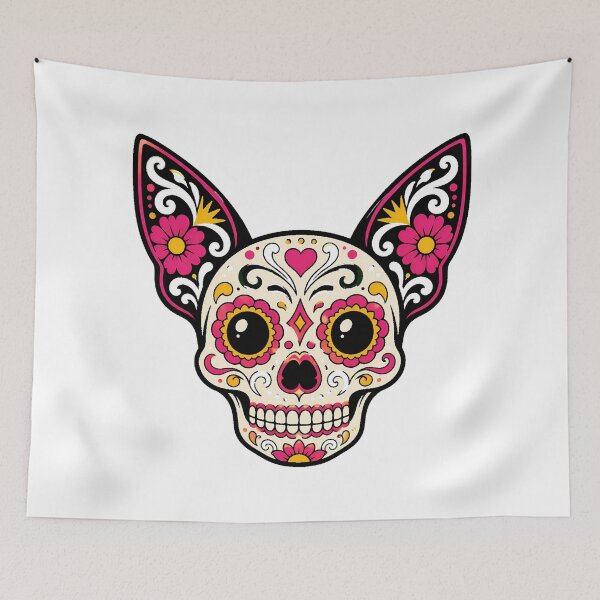 Item preview, Chihuahua Sugar Skull Calavera Dia De Los Muertos designed and sold by chattsuede.