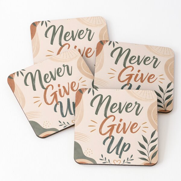 Item preview, Never give up designed and sold by nimmitrends.