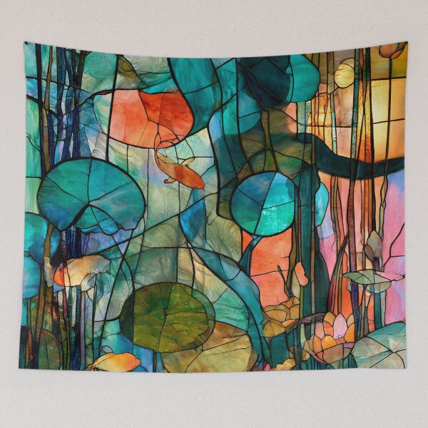 Item preview, Nouvessence - Hidden Woman among Koi and Water Lilies in Art Nouveau (42/44) designed and sold by sabantha.