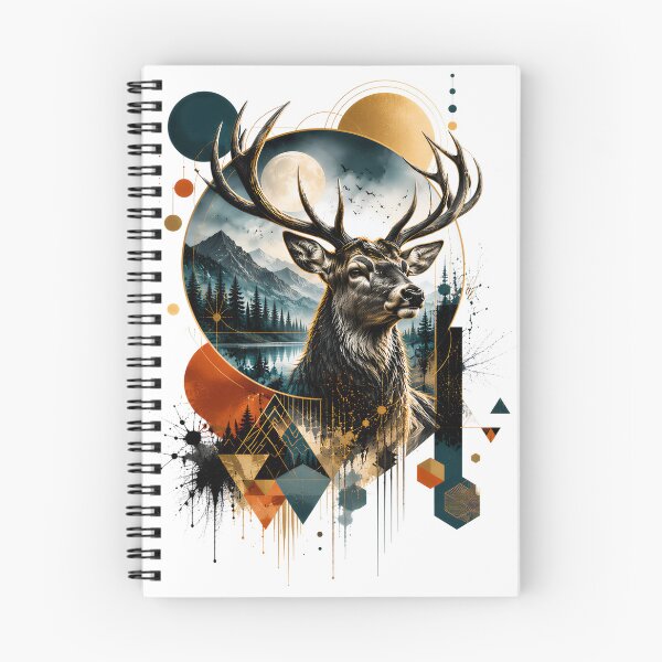 Item preview, A Majestic Stag Symphony of Antlers and Abstract Dreams designed and sold by KLERIKSTORE.