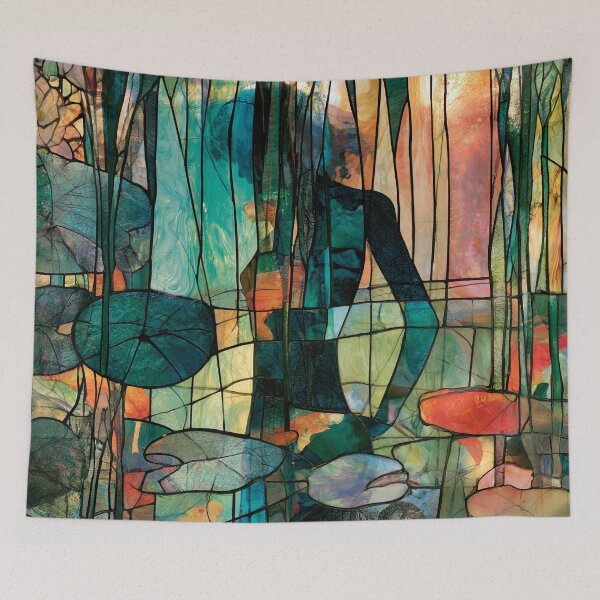Item preview, Nouvessence - Hidden Woman among Koi and Water Lilies in Art Nouveau (43/44) designed and sold by sabantha.
