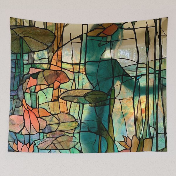 Item preview, - Hidden woman among koi and water lilies in Art Nouveau style (44/44) designed and sold by sabantha.