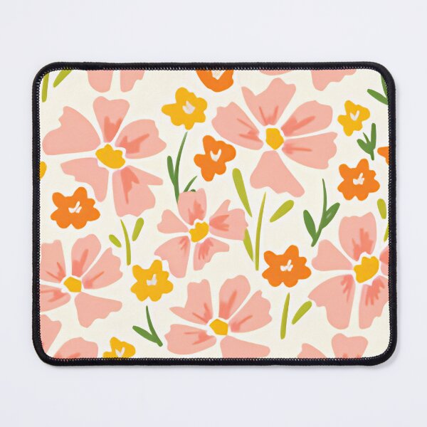 Item preview, Charming Pink and Orange Dainty Wildflower Seamless Pattern designed and sold by LuxocaDesigns24.