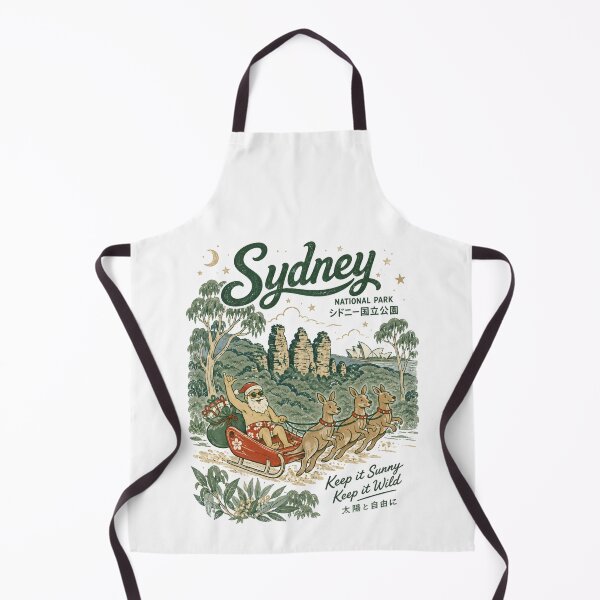 Item preview, Sydney National Park Aussie Summer Christmas Santa Kangaroo Sleigh Three Sisters designed and sold by Yellowriversss.