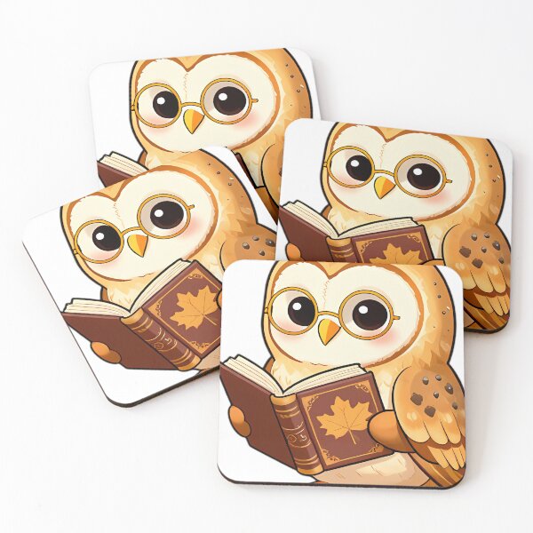 Item preview, Cute Barn Owl Reading Autumn Spellbook designed and sold by pumsquare.