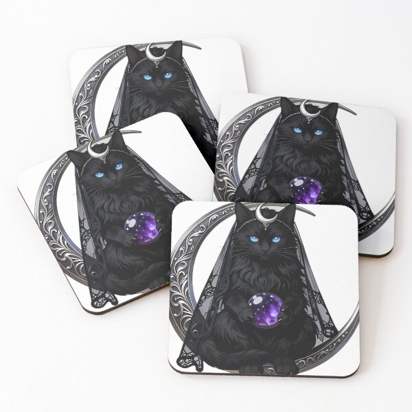 Item preview, Gothic Moon Cat The High Priestess Tarot designed and sold by IllumeInk.