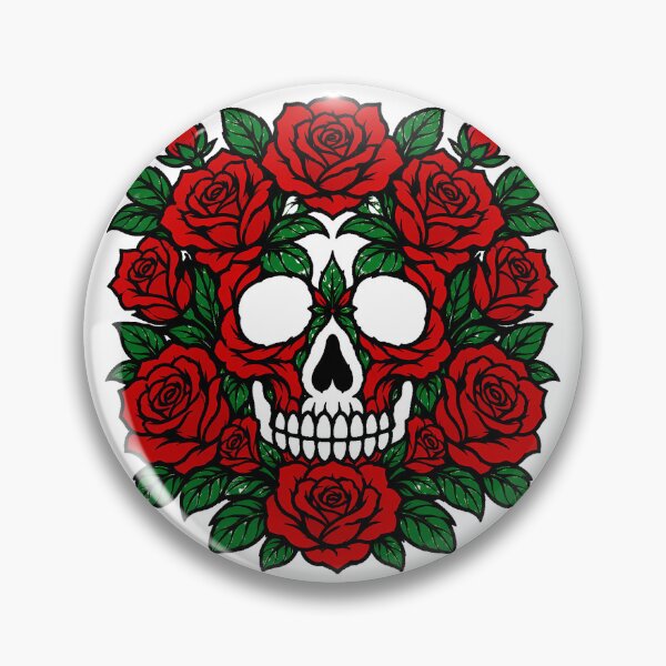 Item preview, Traditional Tattoo Skull Rose Gothic Rocker Aesthetic designed and sold by chattsuede.