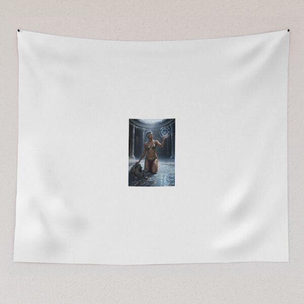 Item preview, Silver Haired Mystic Holding Glowing Sigil designed and sold by CathryneDelamort.