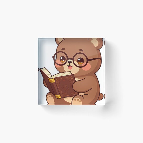 Item preview, Cute Brown Bear Cub with Fairy Tale Tome designed and sold by pumsquare.