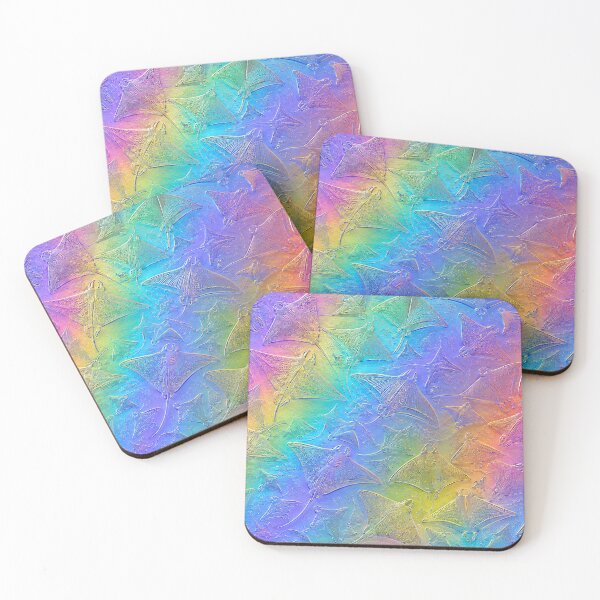 Item preview, Holographic Manta Ray Pattern | Iridescent Ocean Ray Embossed Design designed and sold by Extravanganzza.