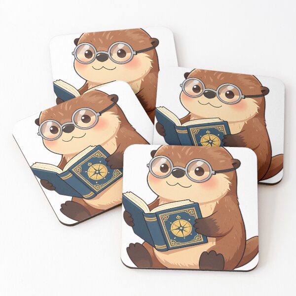 Item preview, Cute Sea Otter Reading Ocean Atlas designed and sold by pumsquare.