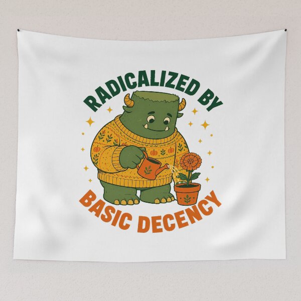 Item preview, Radicalized By Basic Decency Monster Cozy Autumn Gardener designed and sold by chattsuede.
