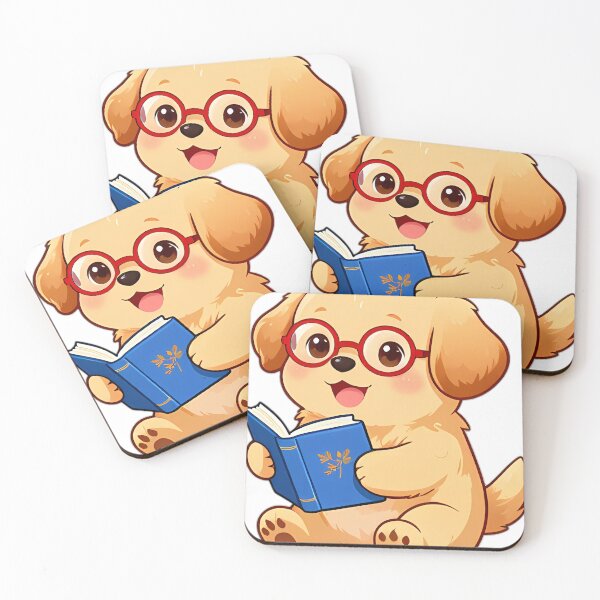 Item preview, Cute Golden Retriever Pup with Storybook designed and sold by pumsquare.