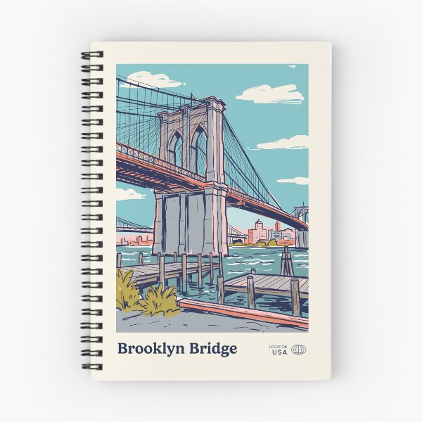 Item preview, Brooklyn Bridge Vintage Retro USA Travel designed and sold by RareDeerArt.