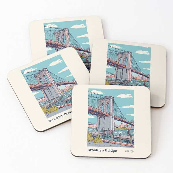 Item preview, Brooklyn Bridge Vintage Retro USA Travel designed and sold by RareDeerArt.