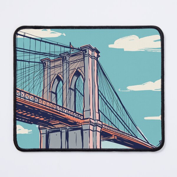 Item preview, Brooklyn Bridge Vintage Retro USA Travel designed and sold by RareDeerArt.