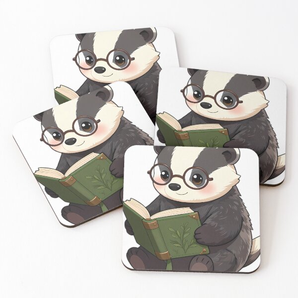 Item preview, Cute European Badger with Herbology Tome designed and sold by pumsquare.