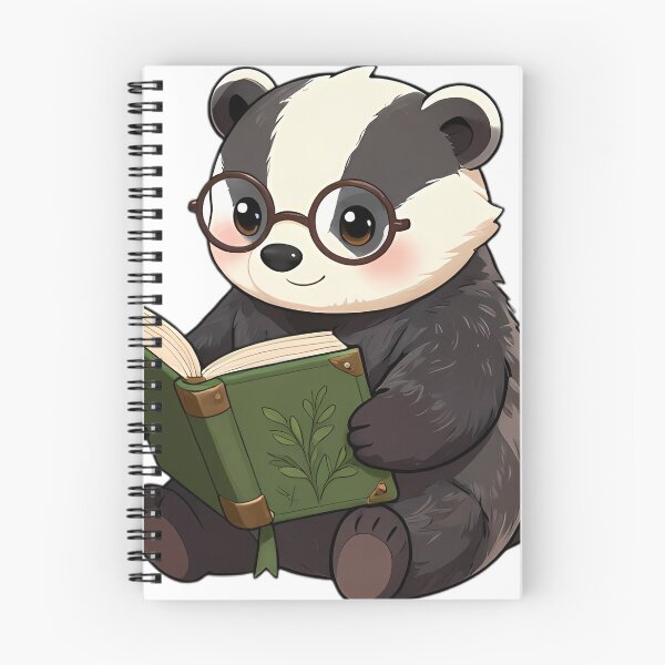 Item preview, Cute European Badger with Herbology Tome designed and sold by pumsquare.