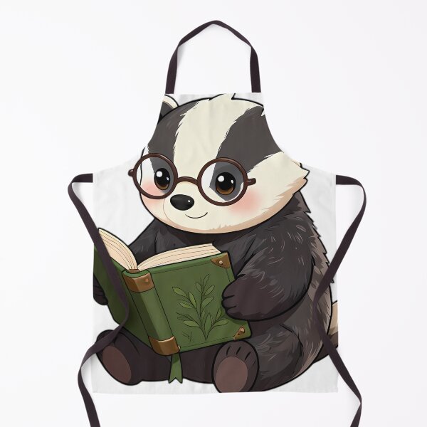 Item preview, Cute European Badger with Herbology Tome designed and sold by pumsquare.