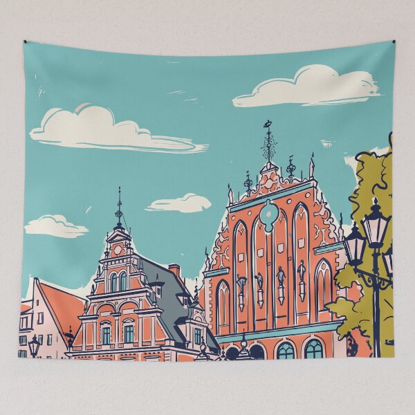 Item preview, Riga Vintage Retro Latvia Travel designed and sold by RareDeerArt.
