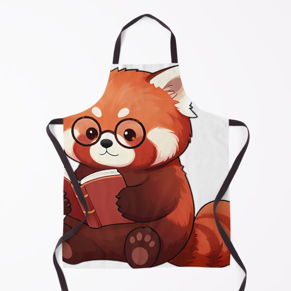 Item preview, Cute Red Panda with Bamboo Scroll Book designed and sold by pumsquare.