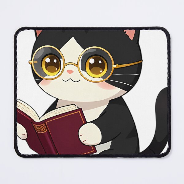 Item preview, Cute Tuxedo Cat with Classic Poetry Novel designed and sold by pumsquare.