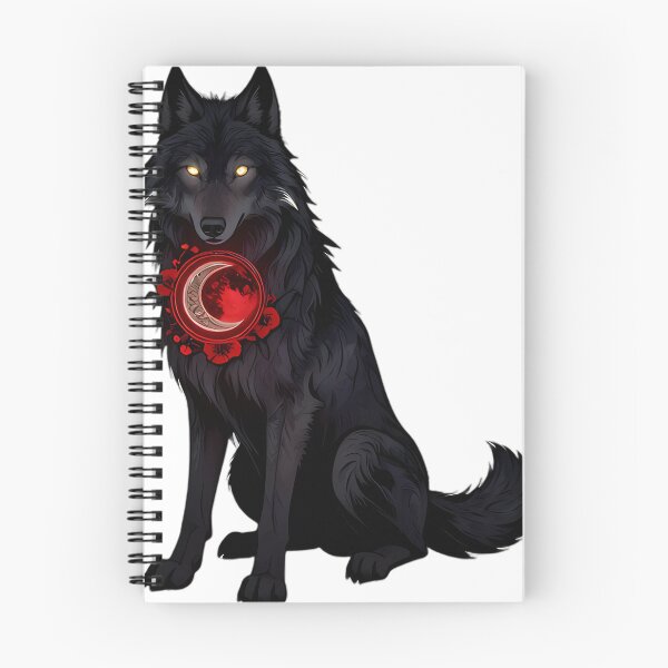 Item preview, Gothic Dire Wolf The Moon Tarot designed and sold by IllumeInk.