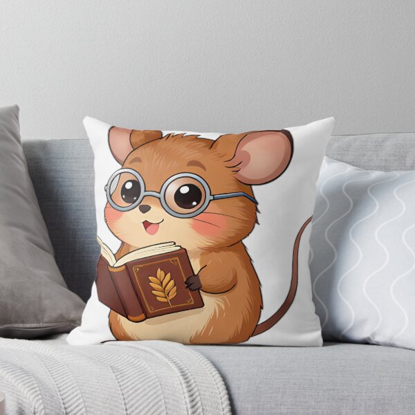 Item preview, Cute Field Mouse with Autumn Harvest Almanac designed and sold by pumsquare.