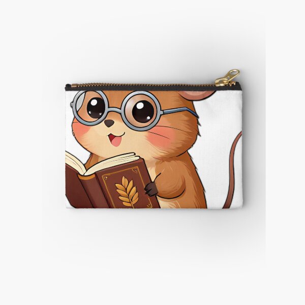 Item preview, Cute Field Mouse with Autumn Harvest Almanac designed and sold by pumsquare.