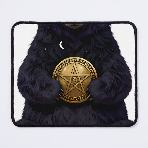 Item preview, Gothic Black Bear Ace of Pentacles Tarot designed and sold by IllumeInk.