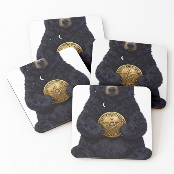 Item preview, Gothic Black Bear Ace of Pentacles Tarot designed and sold by IllumeInk.