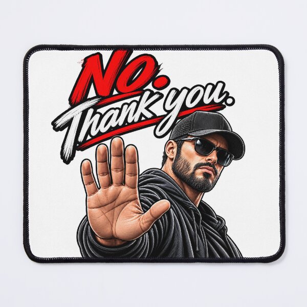 Item preview, Expressive answer. No. Thank you designed and sold by Textyco.
