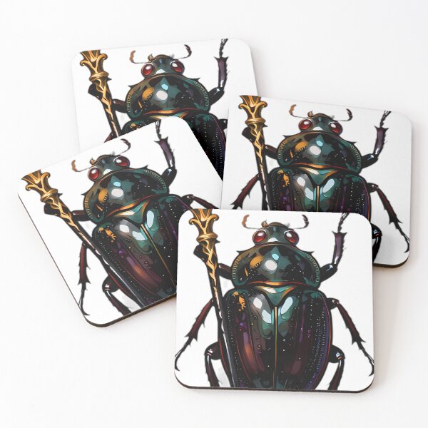 Item preview, Gothic Scarab Beetle Page of Wands Tarot designed and sold by IllumeInk.