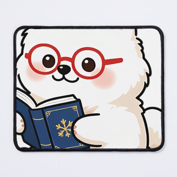 Item preview, Cute Samoyed Puppy with Winter Legends Tome designed and sold by pumsquare.