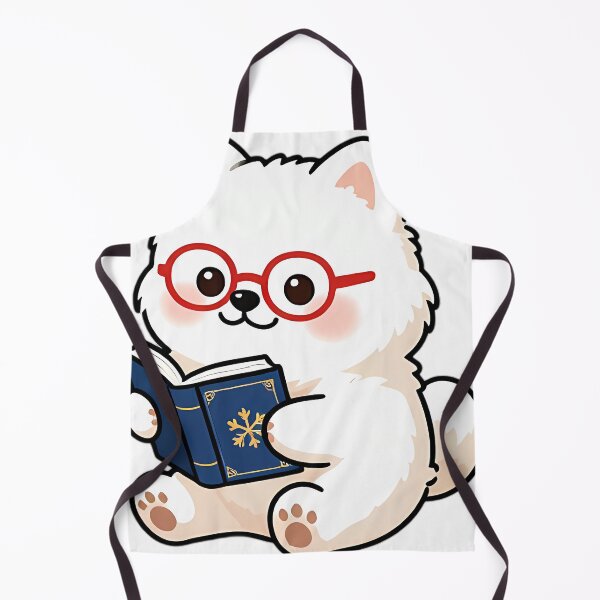 Item preview, Cute Samoyed Puppy with Winter Legends Tome designed and sold by pumsquare.